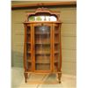 Image 1 : Quarter Cut Oak Triple Curved Glass Paw Footed China Cabinet