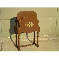 Wooden 1950's Magazine Stand
