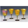 Image 1 : Set of (4) Steuben Aurene Goblets
