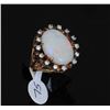 Image 1 : 14k Gold Opal and Diamond Ring