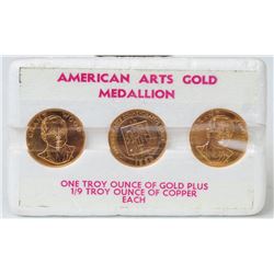 Three American Arts Gold Medallions