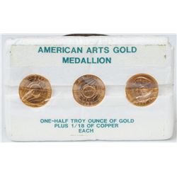 Three American Arts Gold Medallions