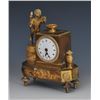 Image 1 : Miniature French Empire Bronze Mantle Clock