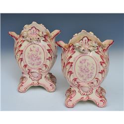 Pair of German Porcelain Vases
