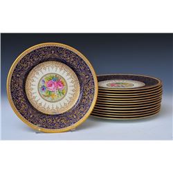 Set of 14 Cauldon China Plates