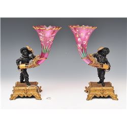 Pair of Victorian Figural Epergnes