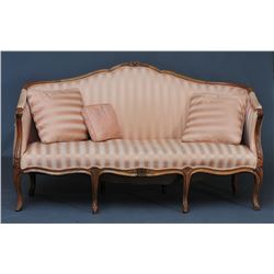 French Louis XV Walnut Canape