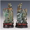 Image 1 : Pair of Chinese Jade Figures with Urns