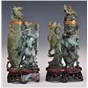 Image 2 : Pair of Chinese Jade Figures with Urns