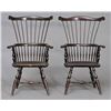 Image 1 : Pair of Wallace Nutting Comb Back Windsor Chairs