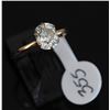 Image 1 : 14k Gold Diamond Solitaire Ring