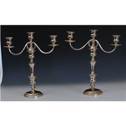 Pair of Sterling Silver Weighted Candlesticks