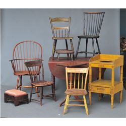 Group of Antique American Country Furniture