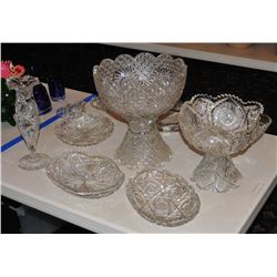 Group of (10) Pieces of Cut Glass