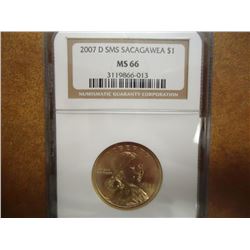 2007-D SMS SACAGAWEA DOLLAR NGC MS66