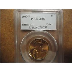 2000-P SACAGAWEA DOLLAR PCGS MS66