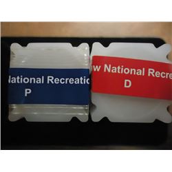 2-$10 ROLLS OF 2011 P & D CHICKASAW QUARTERS UNC