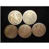 Image 1 : 5 ASSORTED 1880'S SEATED LIBERTY DIMES