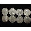 Image 1 : 8 ASSORTED WASHINGTON SILVER QUARTERS