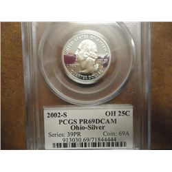 2002-S SILVER OHIO QUARTER PCGS PR69 DCAM