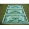 Image 2 : LOT OF US $5 CURRENCY SEE DESCRIPTION 1953-A SILVER CERTIFICATE BLUE SEAL, 1953-B US NOTE RED SEAL A