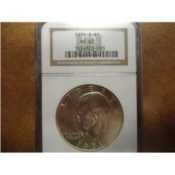 1971-S IKE DOLLAR NGC MS62
