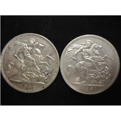 2-1951 GREAT BRITAIN 5 SHILLINGS (1 CROWN)