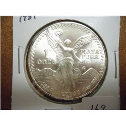 1984 MEXICO SILVER 1 ONZA LIBERTAD UNC