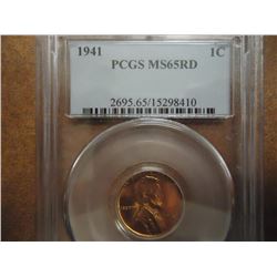 1941 LINCOLN CENT PCGS MS65RD