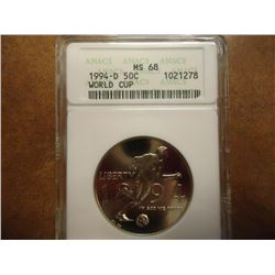 1994-D WORLD CUP HALF DOLLAR ANACS MS68