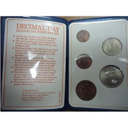 BRITAINS 1ST DECIMAL SET AS SHOWN