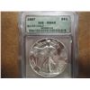 Image 1 : 1987 AMERICAN SILVER EAGLE ICG MS69