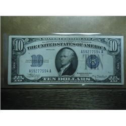 1934 $10 SILVER CERTIFICATE BLUE SEAL