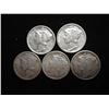 Image 1 : 5 ASSORTED 1930'S MERCURY DIMES