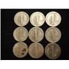 Image 2 : 9 ASSORTED MERCURY DIMES