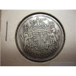 1941 CANADA SILVER 50 CENT