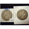 Image 1 : 1899 & 1910 BARBER HALF DOLLARS