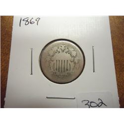 1869 SHIELD NICKEL