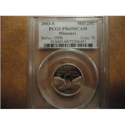 2003-S MISSOURI QUARTER PCGS PR69 DCAM