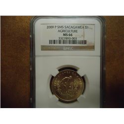2009-P SMS SACAGAWEA DOLLAR "AGRICULTURE" NGC MS66