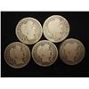 Image 1 : 5 ASSORTED BARBER DIMES