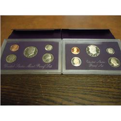 1986 & 1989 US PROOF SETS (WITH BOXES)