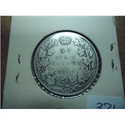 1917 CANADA SILVER 50 CENTS