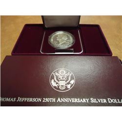 1993-S JEFFERSON 250TH  ANNIVERSARY PF SILVER $ ORIGINAL US MINT PACKAGING