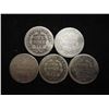 Image 2 : 5 ASSORTED 1850'S SEATED LIBERTY DIMES