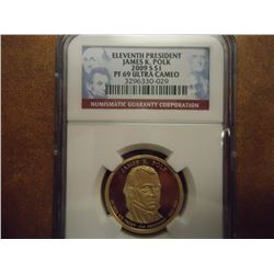 2009-S POLK DOLLAR NGC PF69 ULTRA CAMEO
