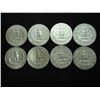 Image 2 : 8 ASSORTED WASHINGTON SILVER QUARTERS