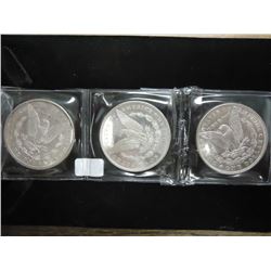 1882-S,1883-O & 1884 MORGAN SILVER DOLLARS