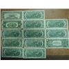 Image 2 : LOT OF 13 PIECES OF US CURRENCY SEE DESCRIPTION 1934-C $5 SILVER CERTIFICATE BLUE SEAL, 1953 $2 US N