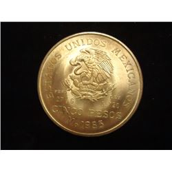 1953 MEXICO SILVER 5 PESOS .6430 OZ. ASW